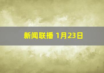 新闻联播 1月23日